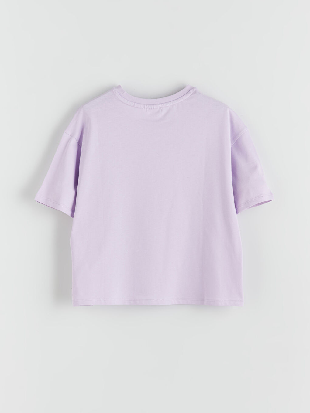Lila Bisiklet Yaka Kuromi ve My Melody Baskılı Kız Çocuk Tişört-4