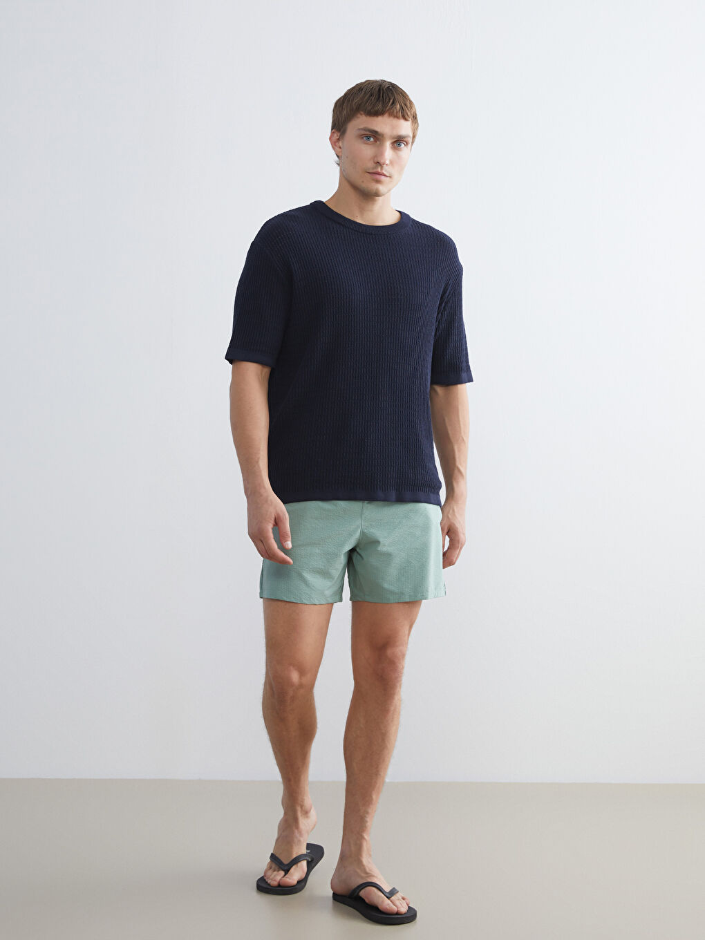 Yeşil Kısa Boy Erkek Deniz Şortu