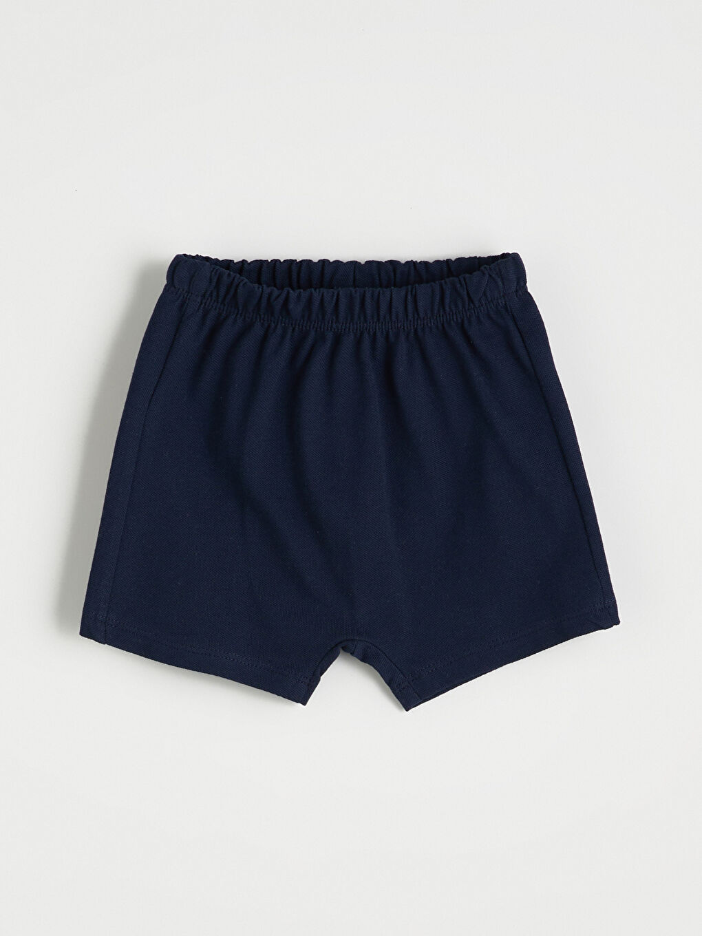 Beyaz Çizgili Erkek Bebek Çıtçıtlı Body ve Şort 2'li-4