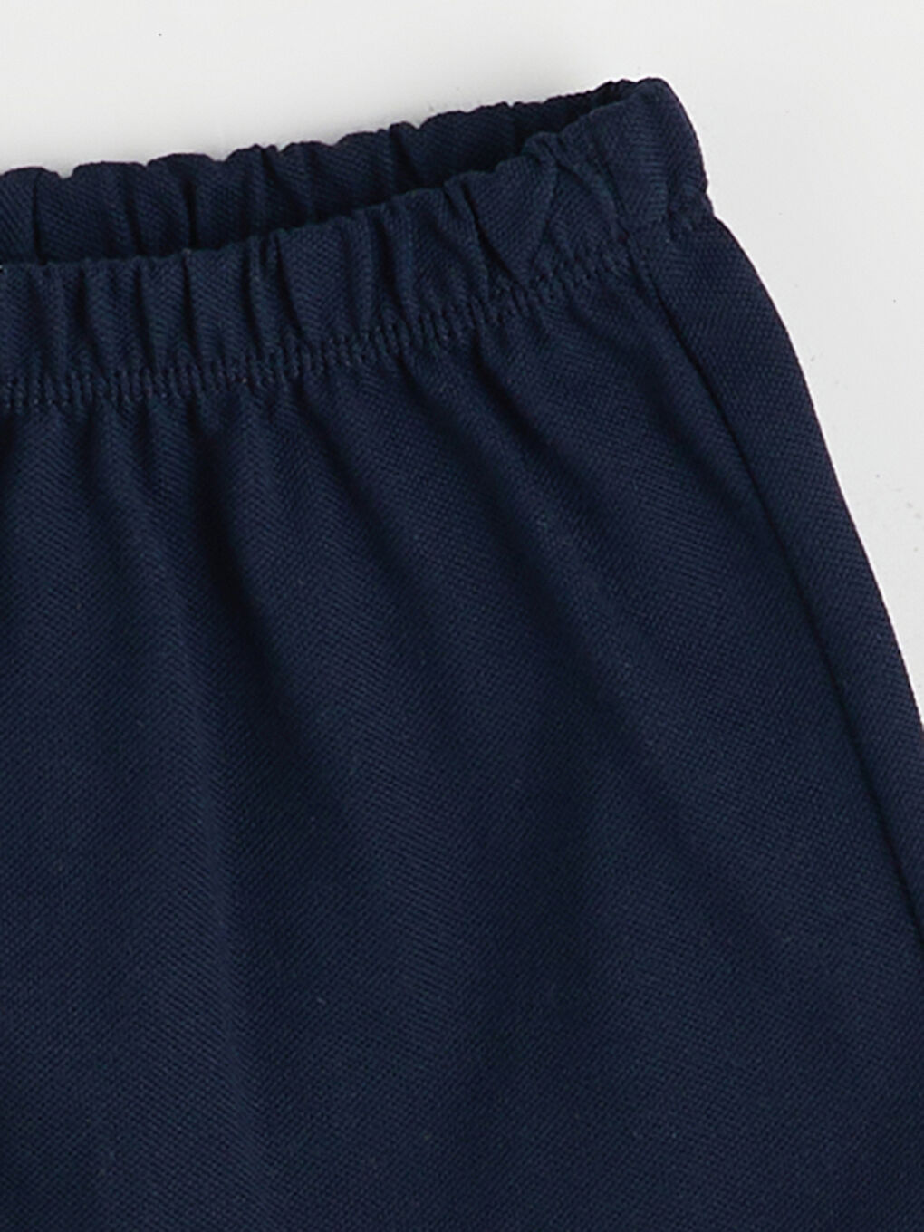 Beyaz Çizgili Erkek Bebek Çıtçıtlı Body ve Şort 2'li-5