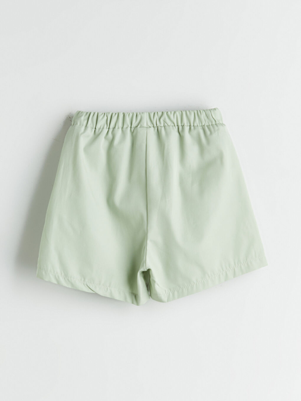 Yeşil Beli Lastikli Kız Bebek Şort-1