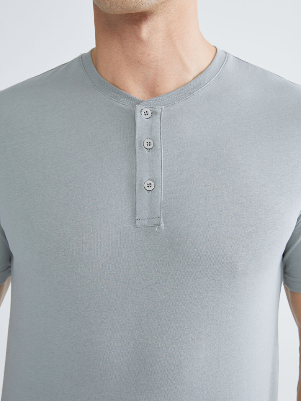 Gri Standart Kalıp Erkek Pijama Takımı-2