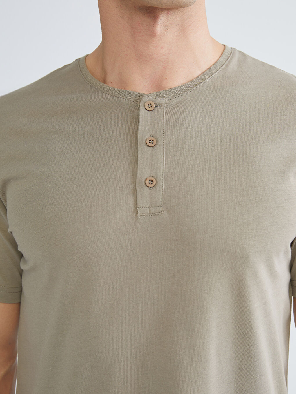 Bej Standart Kalıp Erkek Pijama Takımı-2