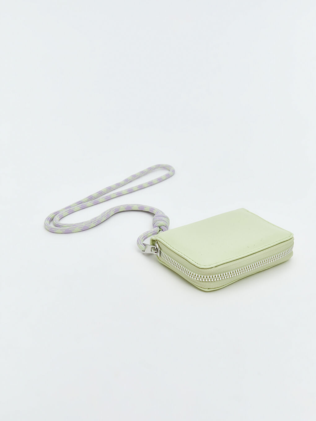 Yeşil Askılı Deri Görünümlü Kadın Cüzdan-1