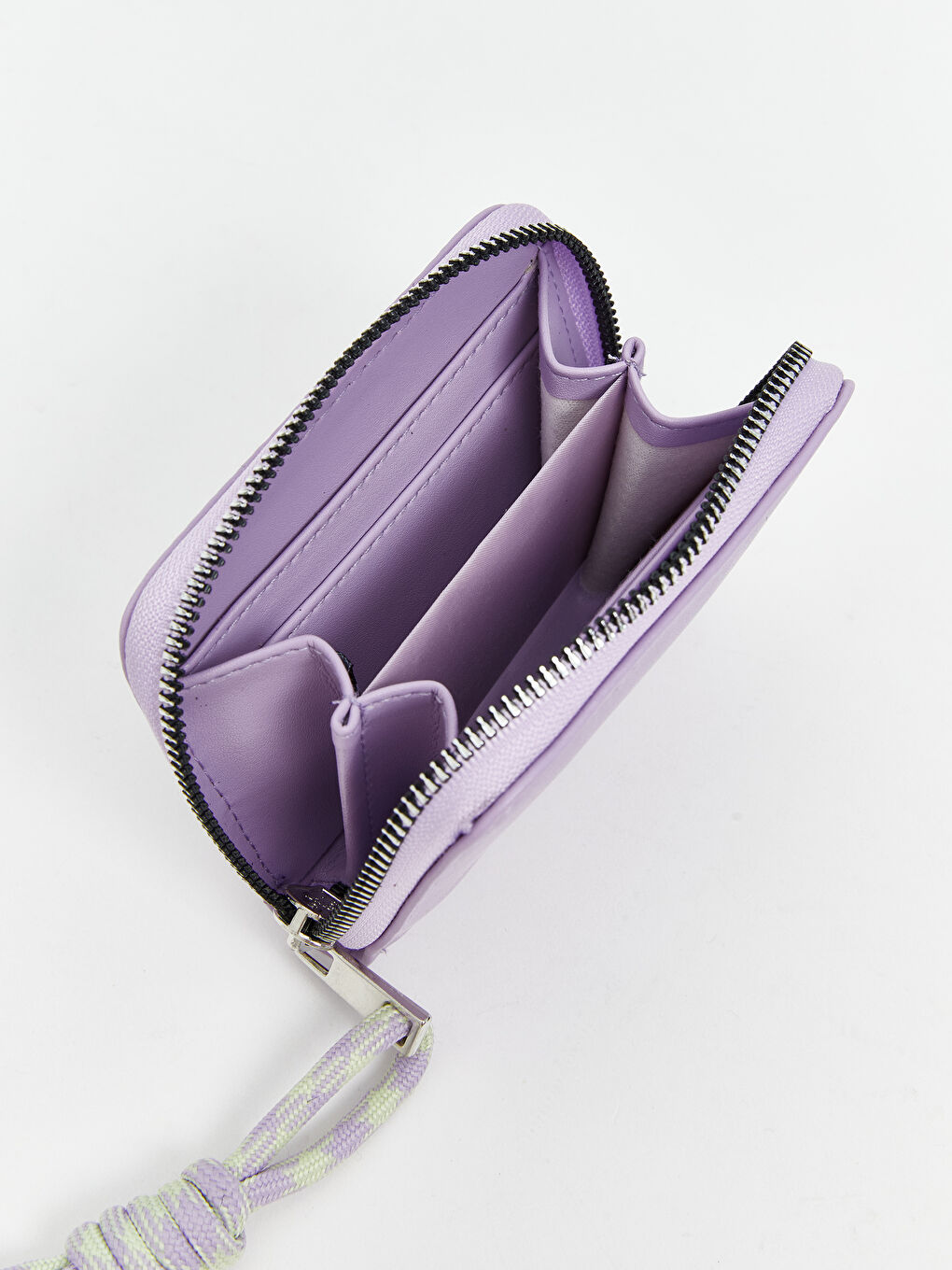 Lila Askılı Deri Görünümlü Kadın Cüzdan-2