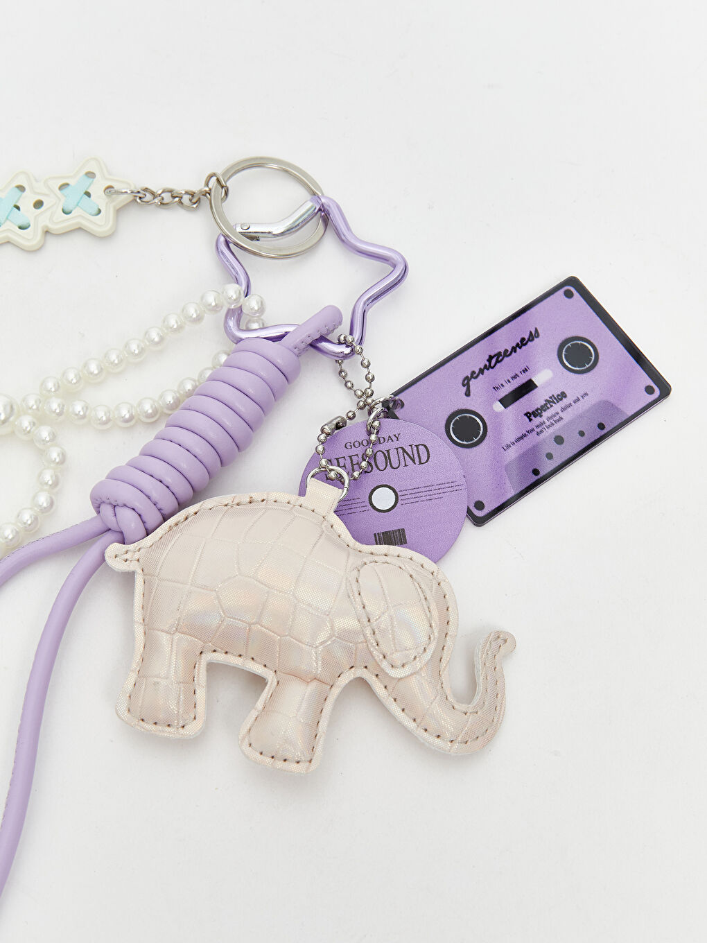 Брелок Для Сумки Женский С Деталями Из Шнура-1