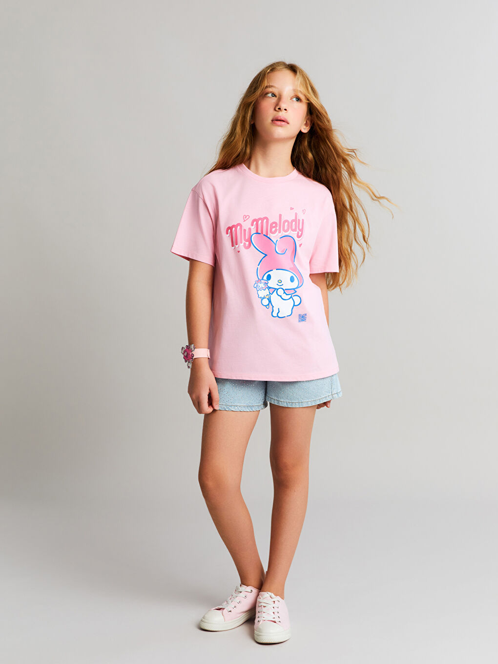 LCW Kids Κορίτσι ΜΠΛΕ Τζιν σορτς -S5RU45Z4-V2T