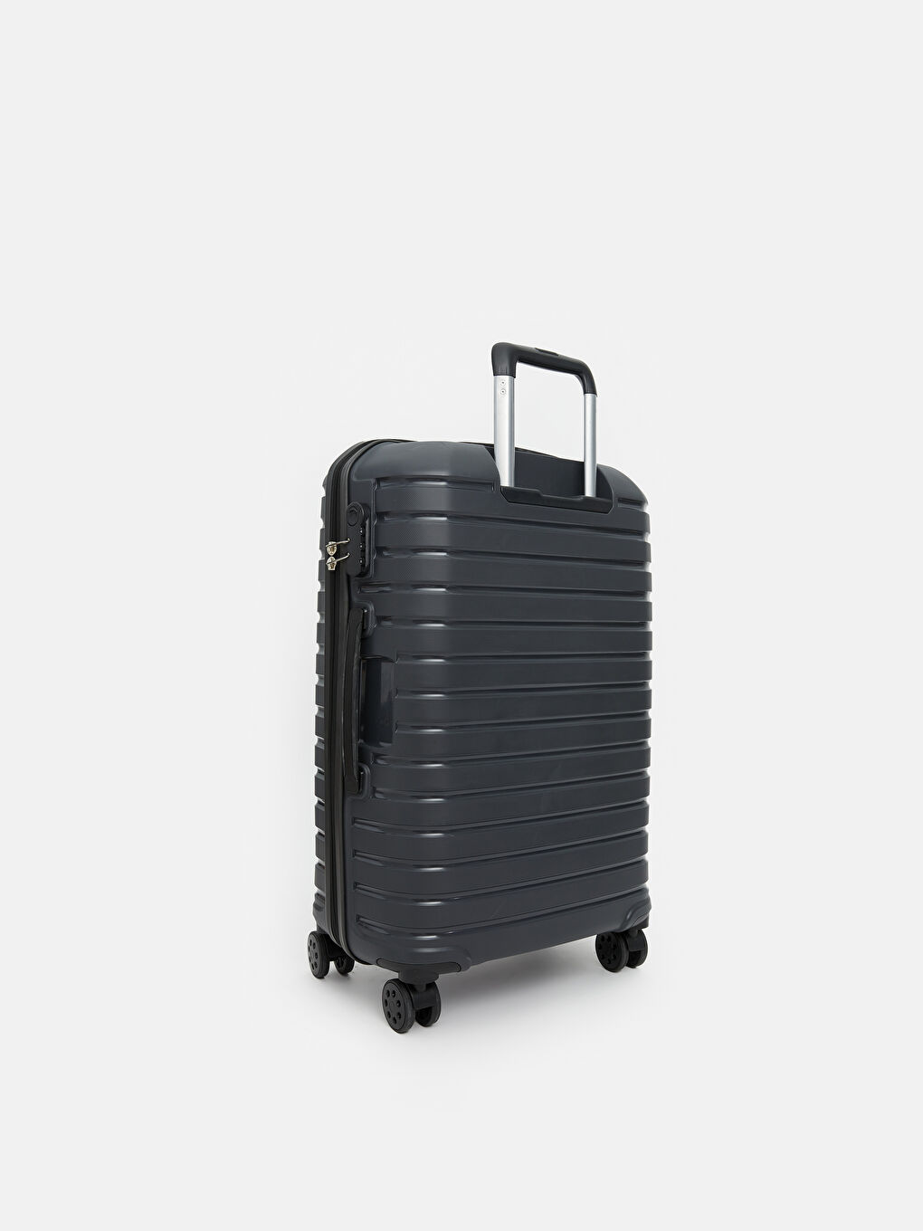 Antrasit Kilit Detaylı Küçük Boy Valiz-1