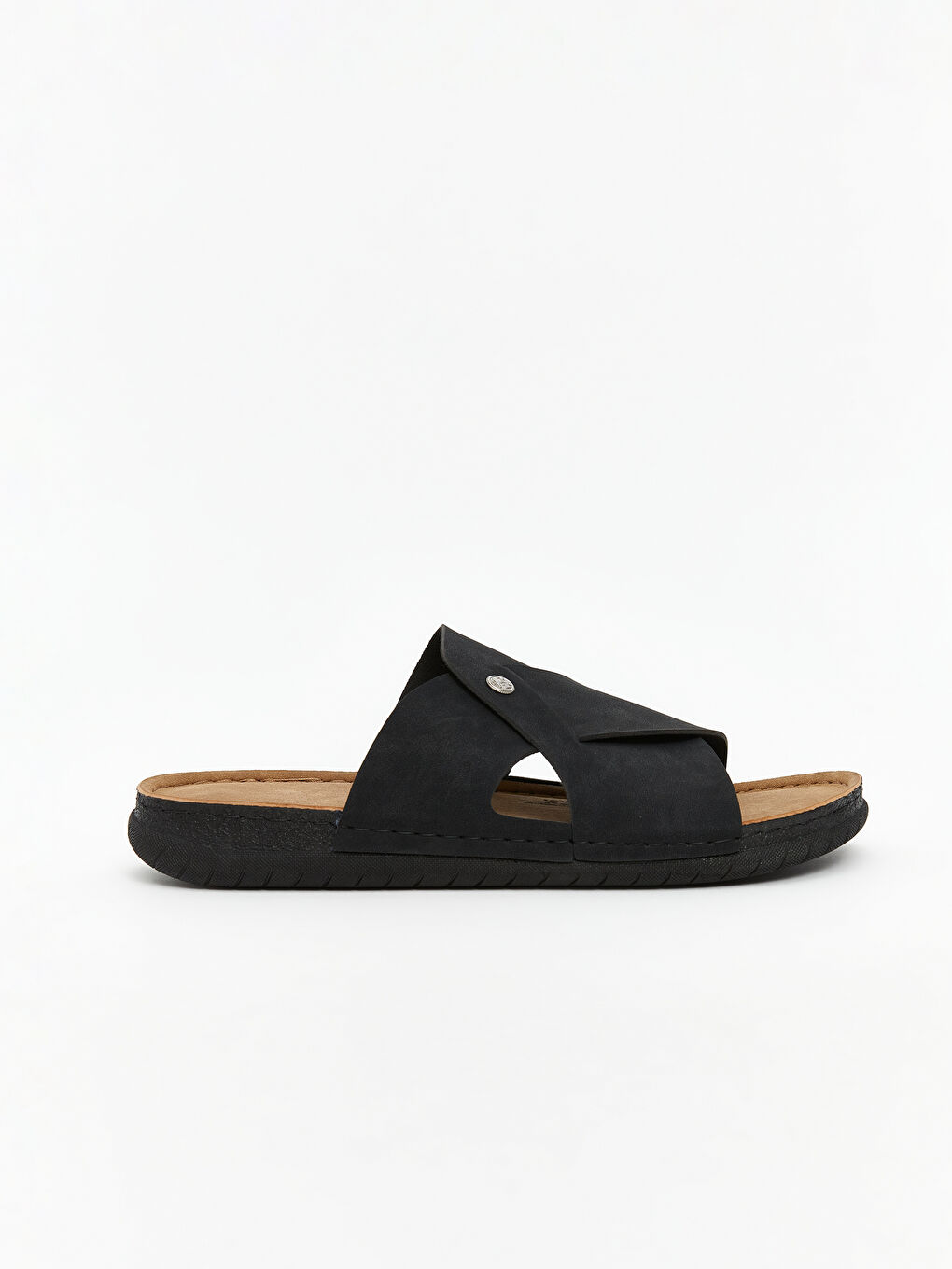 Siyah Süet Görünümlü Erkek Terlik-1