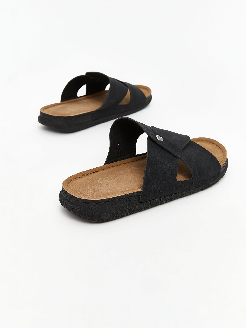 Siyah Süet Görünümlü Erkek Terlik-4