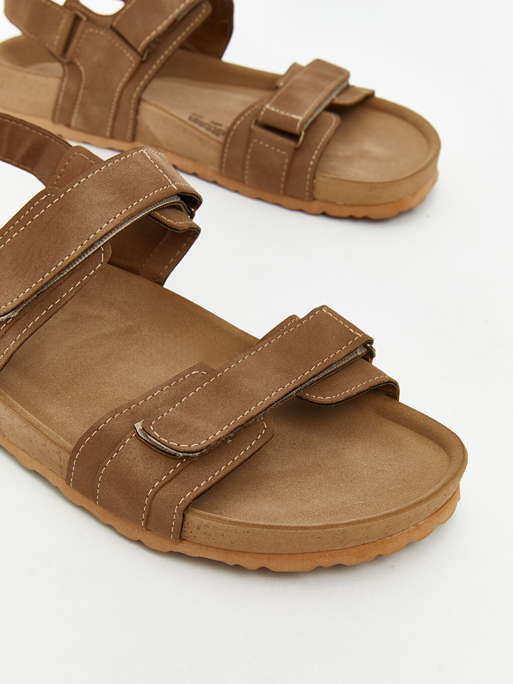 Kahverengi Çift Bantlı Erkek Terlik-2