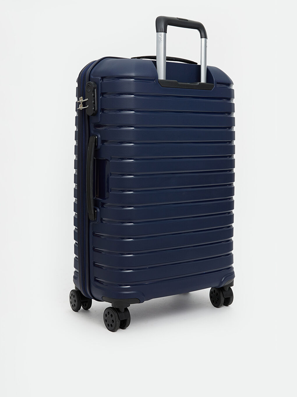 Lacivert Kilit Detaylı Büyük Boy Valiz-1