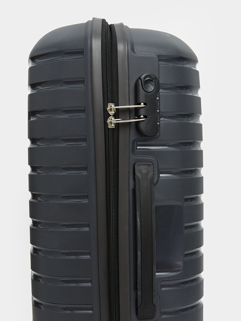 Antrasit Kilit Detaylı Büyük Boy Valiz-3