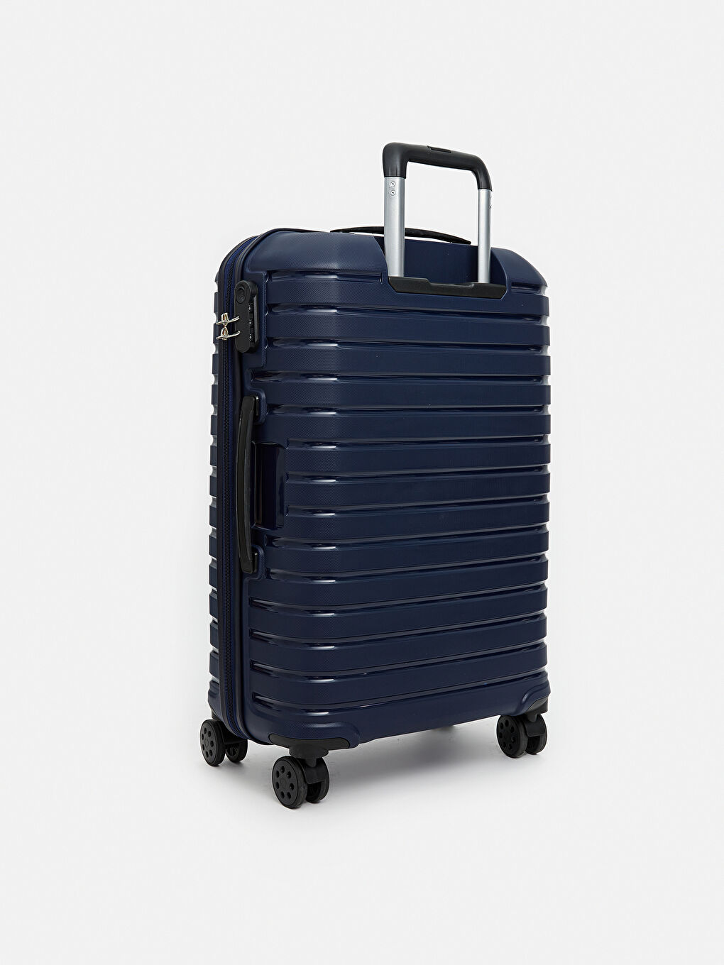 Lacivert Kilit Detaylı Orta Boy Valiz-1