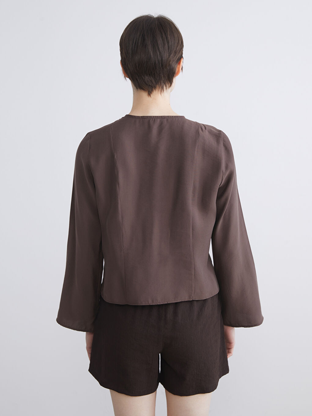 LCW Vision Woman BROWN Blouse -S5RU73Z8-D2N