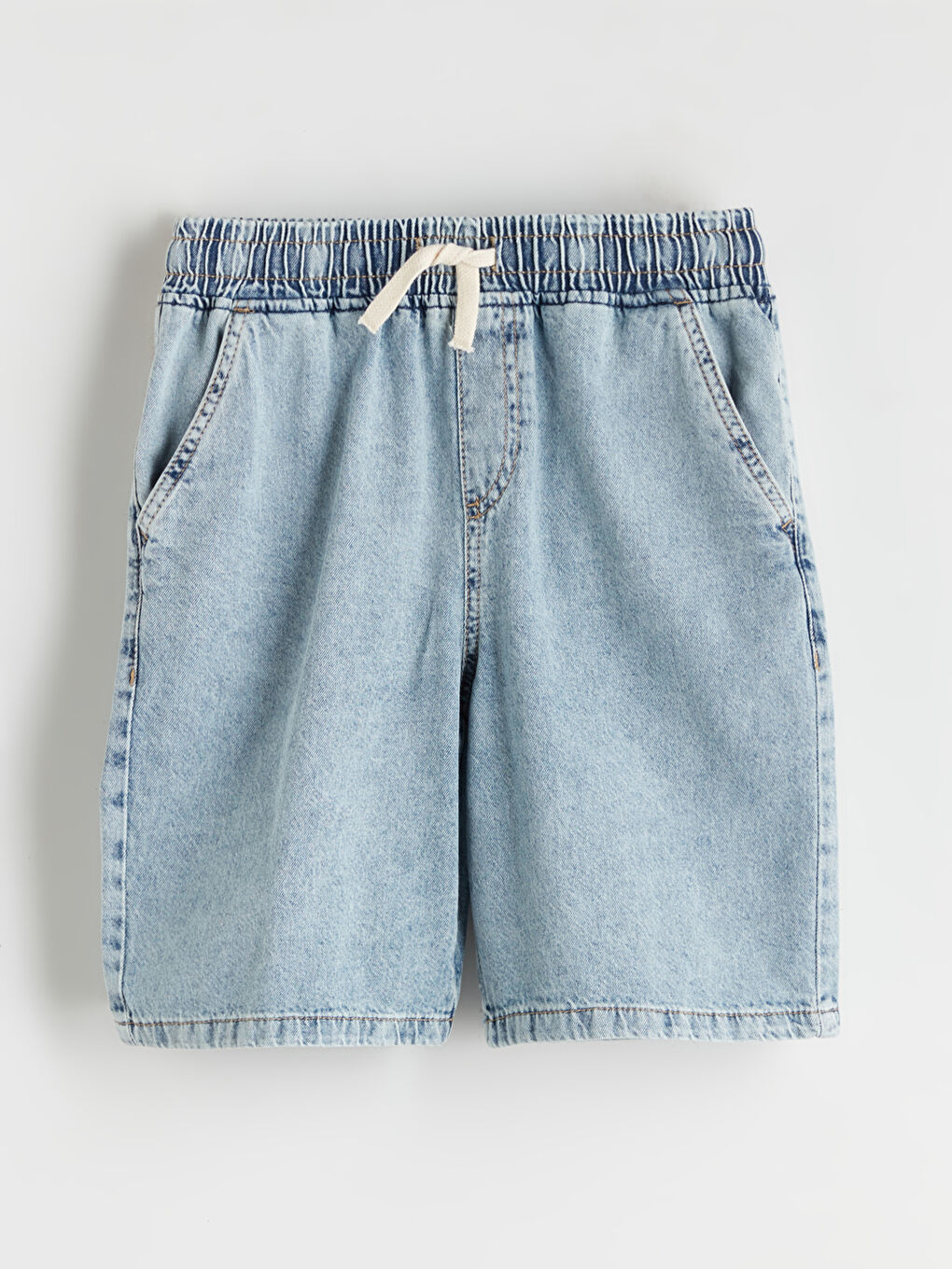 LCW Kids Boys' Elastic Waist Denim Shorts -S5RU85Z4-311