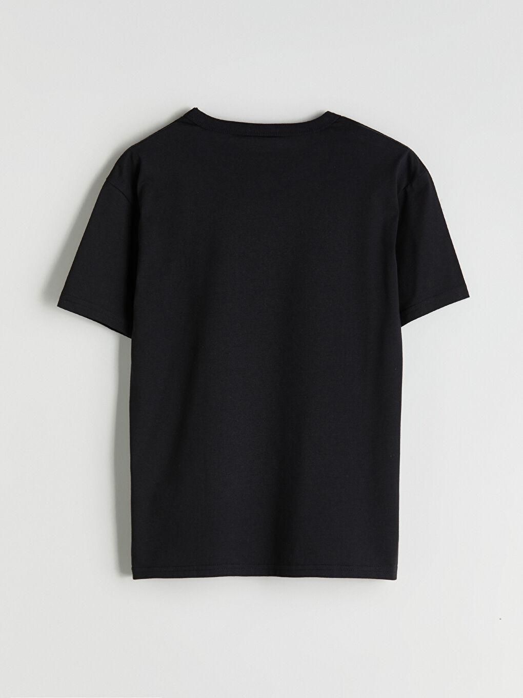 Siyah Bisiklet Yaka Messi Baskılı Erkek Çocuk Tişört-2