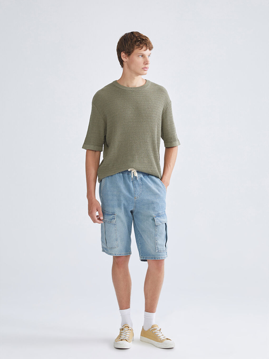 LCW Jeans شورت جينز رجالي بقصة عادية -S5RV26Z8-H45