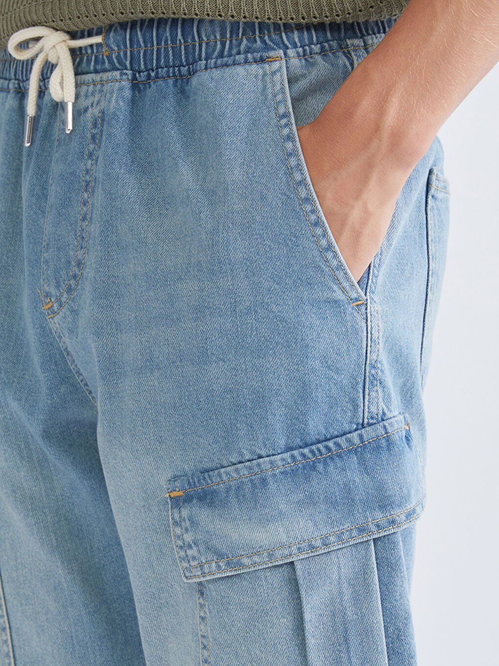 LCW Jeans شورت جينز رجالي بقصة عادية -S5RV26Z8-H45
