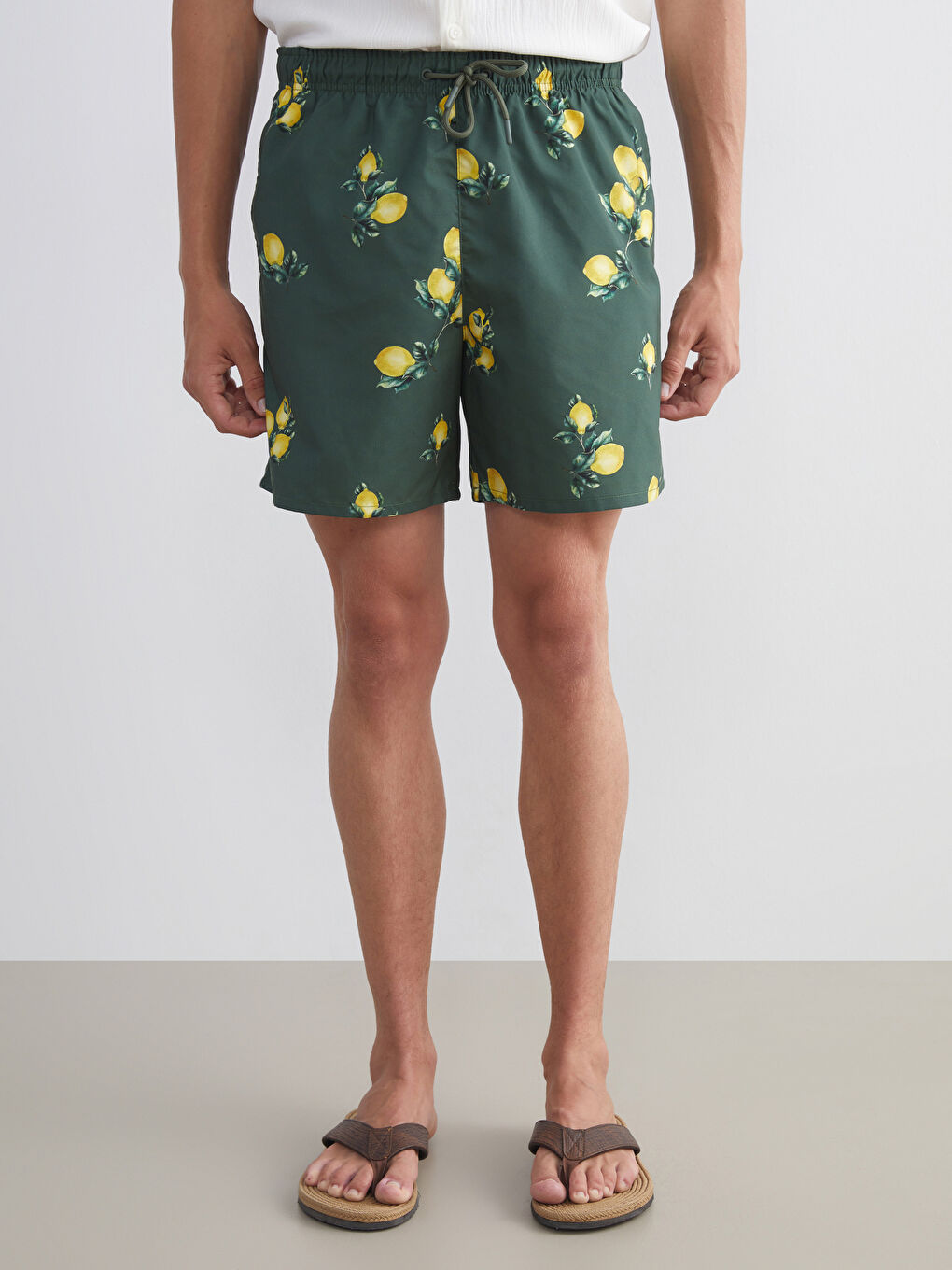 LCW SWIMWEAR شۆرتی مەلەکردنی نەخشدار بۆ پیاوان -S5RV27Z8-LUG