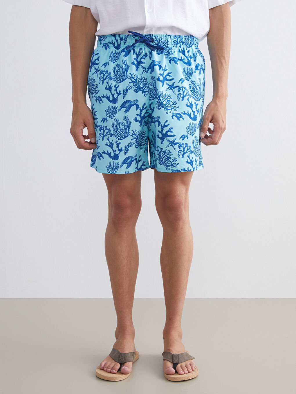 LCW SWIMWEAR Short Patterned Men's Swimming Shorts -S5RV29Z8-LQQ