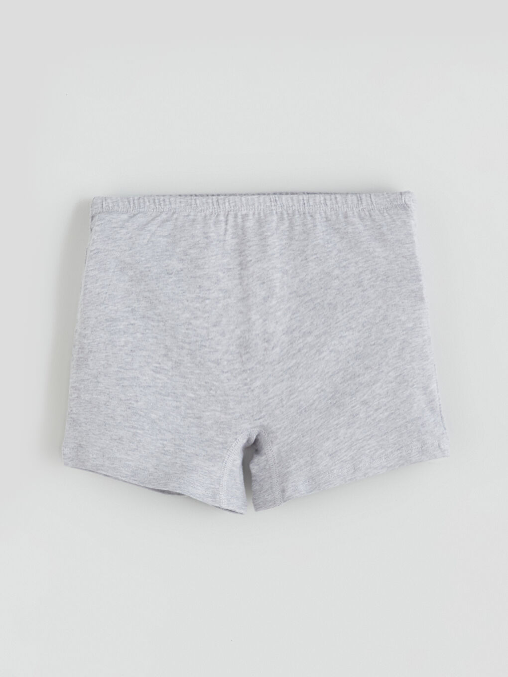 Gri Beli Lastikli Basic Kız Çocuk Boxer
