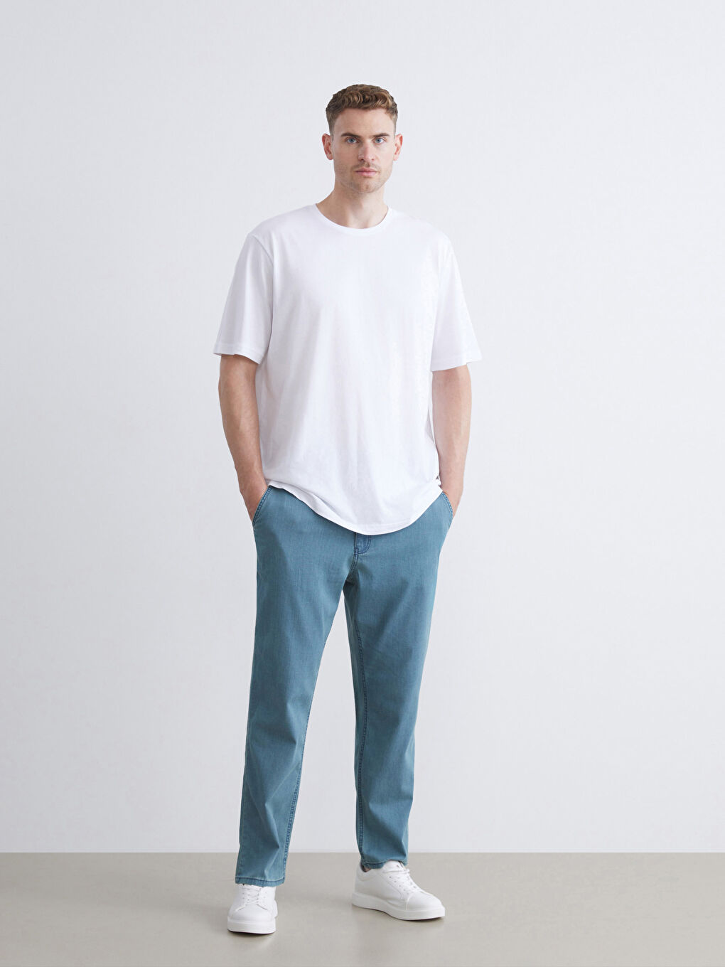 Yeşil Büyük Beden 880 Chino Fit Erkek Jean Pantolon