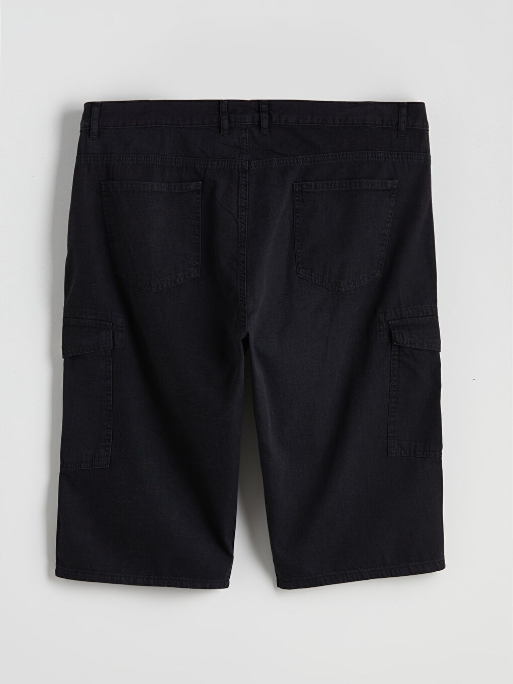 Gri Standart Kalıp Erkek Jean Şort-5