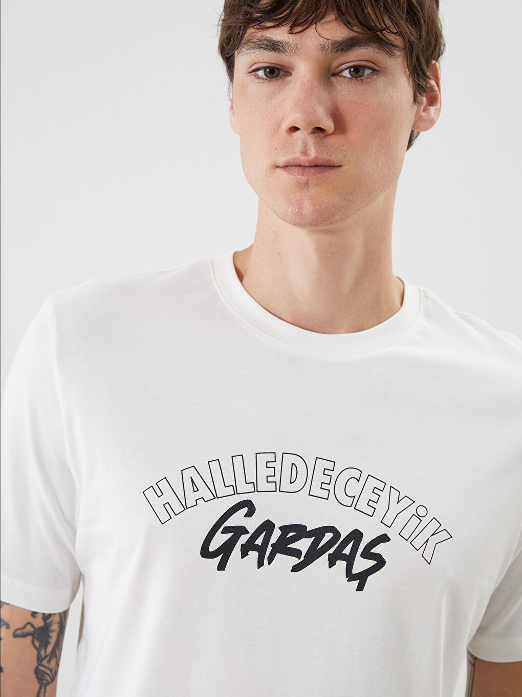 Crew Neck Printed Jersey Men's T-Shirt -S5RV60Z8-R9J