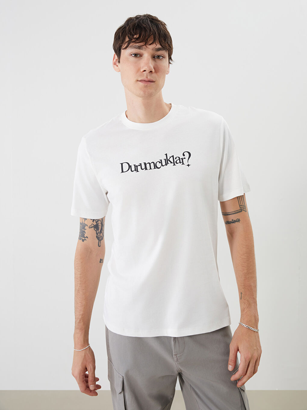 Crew Neck Printed Jersey Men's T-Shirt -S5RV61Z8-R9J