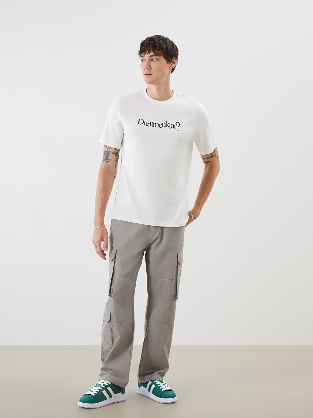 Crew Neck Printed Jersey Men's T-Shirt -S5RV61Z8-R9J