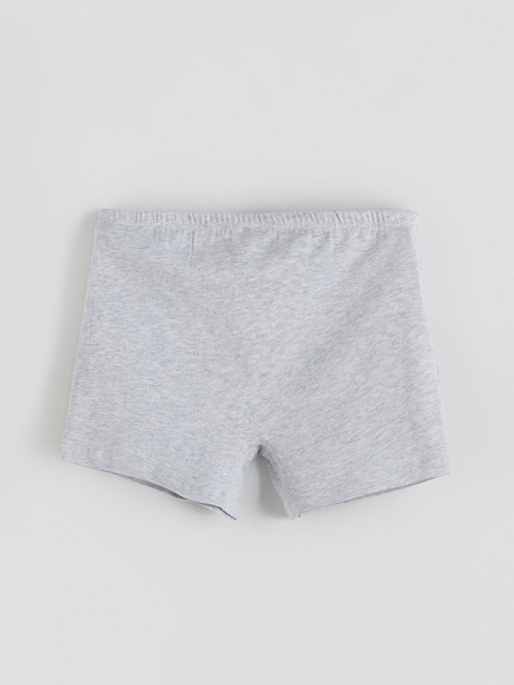 Ekru Beli Lastikli Penye Kız Çocuk Boxer 5'li-5