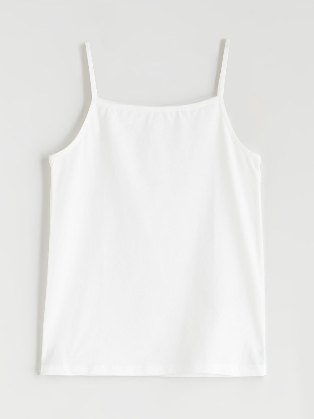 Ekru Kare Yaka Kız Çocuk Atlet 3'lü-4