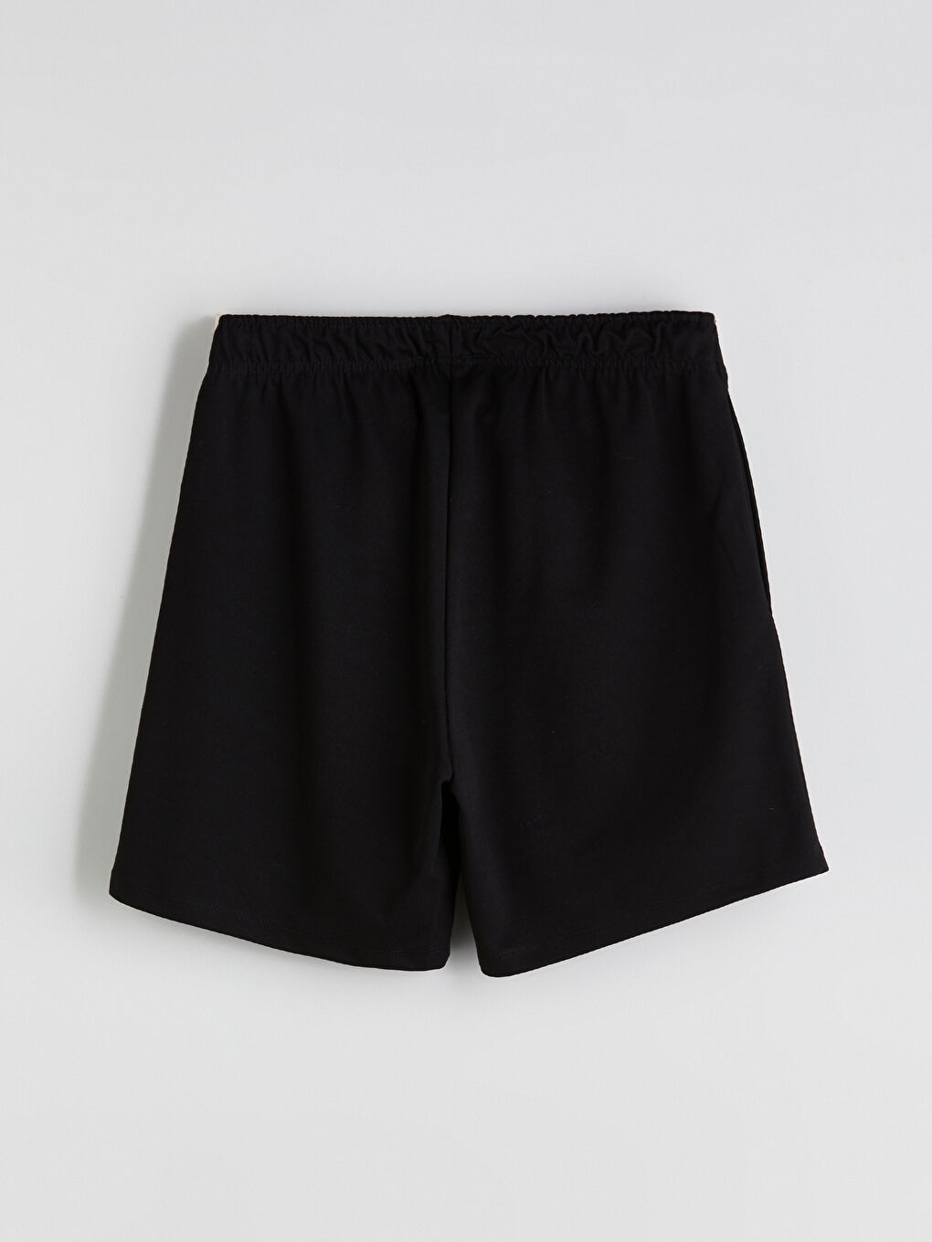 Siyah Standart Kalıp Erkek Spor Şort-5