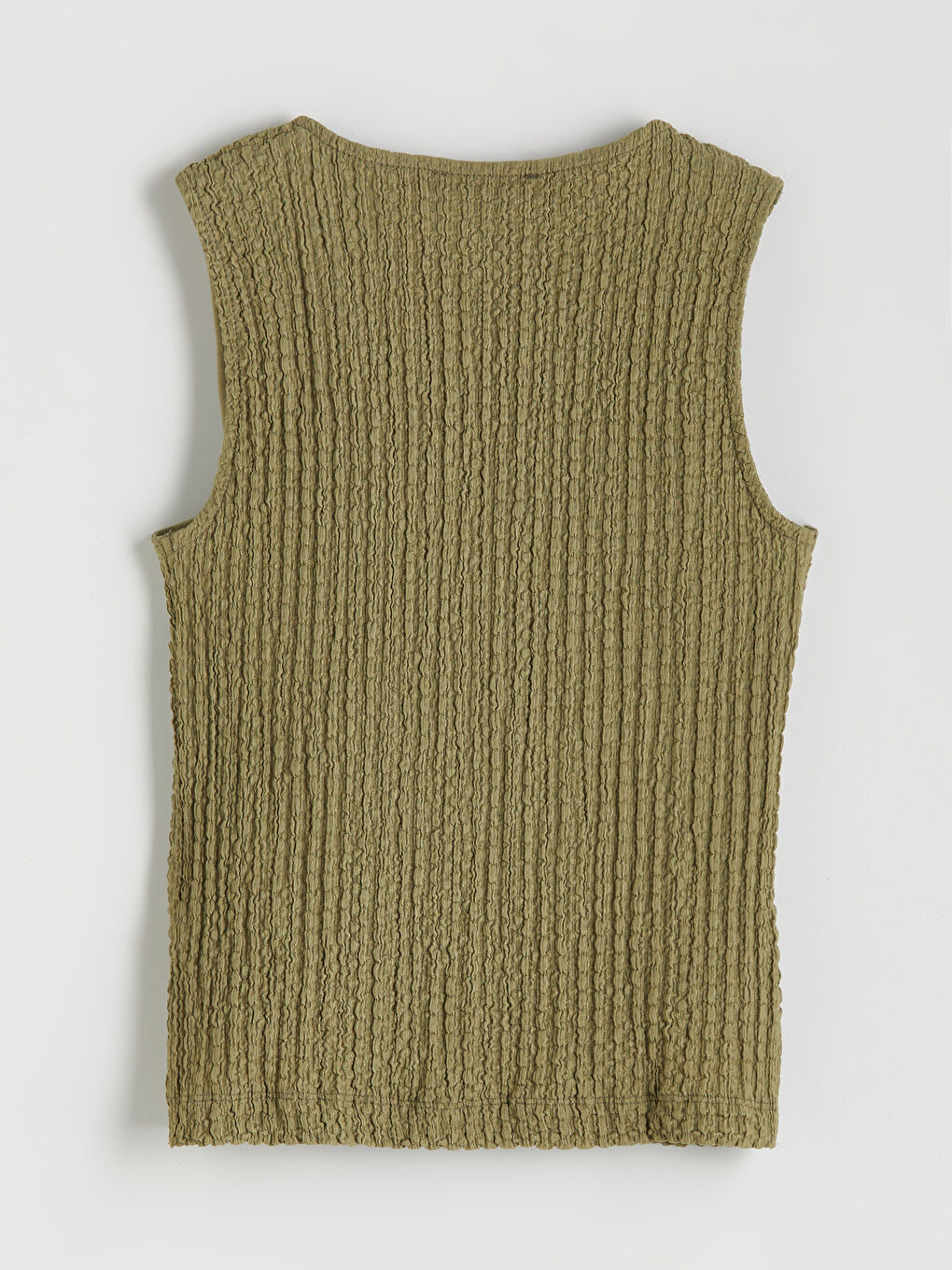 LCW Vision V Neck Textured Women's Waistcoat -S5RY03Z8-GVK
