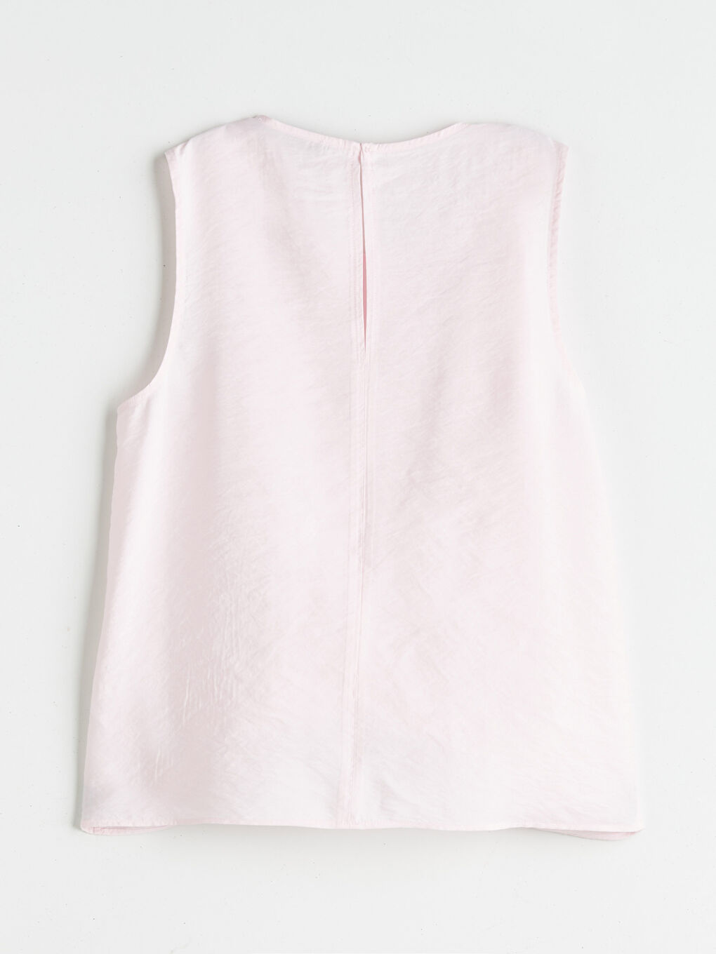 Pembe Bisiklet Yaka Büzgülü Modal Karışımlı Bluz-5