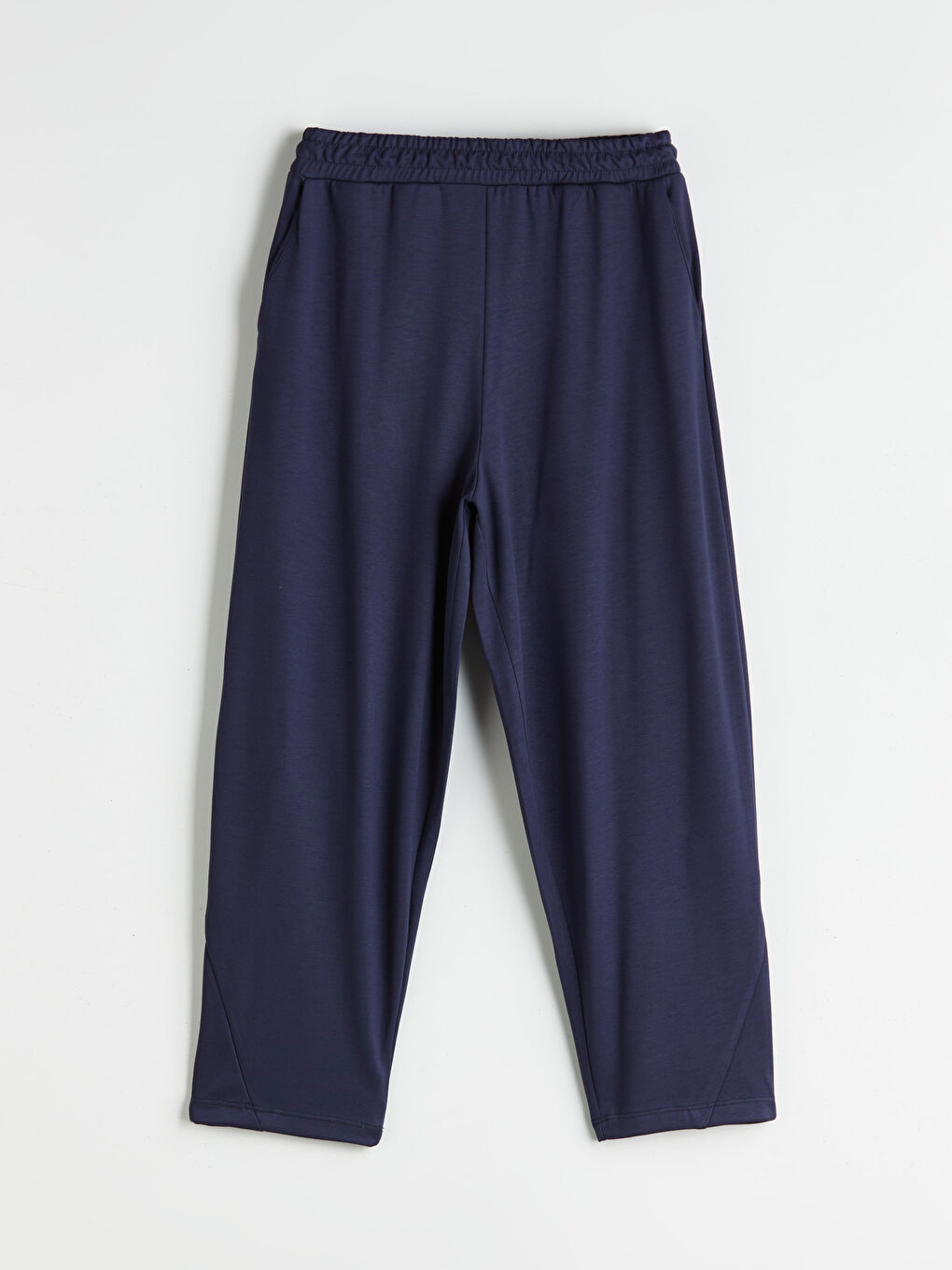 Lacivert Beli Lastikli Kadın Eşofman Altı-4