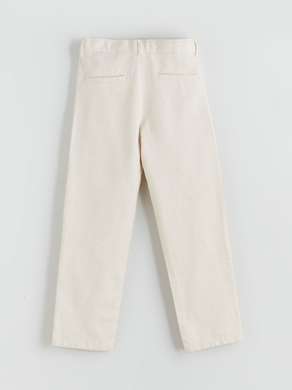 Ekru Standart Kalıp Keten Karışımlı Erkek Çocuk Pantolon-2