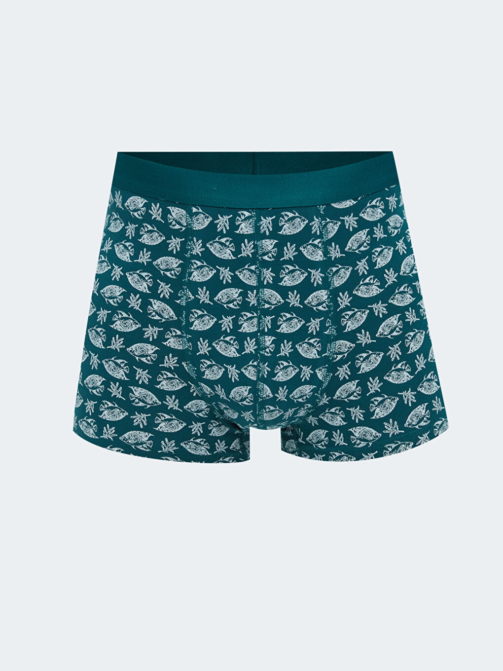 Petrol Standart Kalıp Pamuklu Esnek Erkek Boxer 3'lü-1