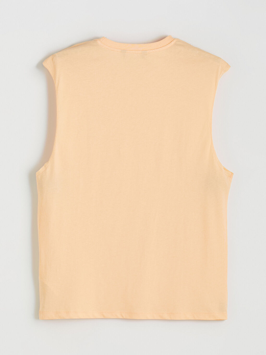 Pembe Bisiklet Yaka Baskılı Erkek Kolsuz Tişört-5