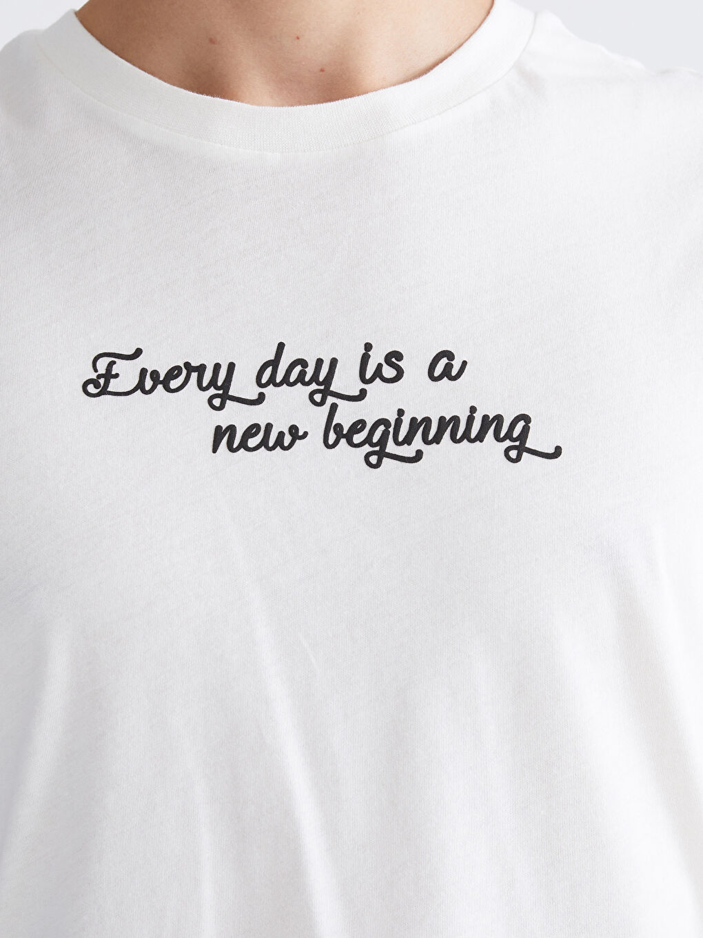 Ekru Bisiklet Yaka Baskılı Erkek Kolsuz Tişört-2