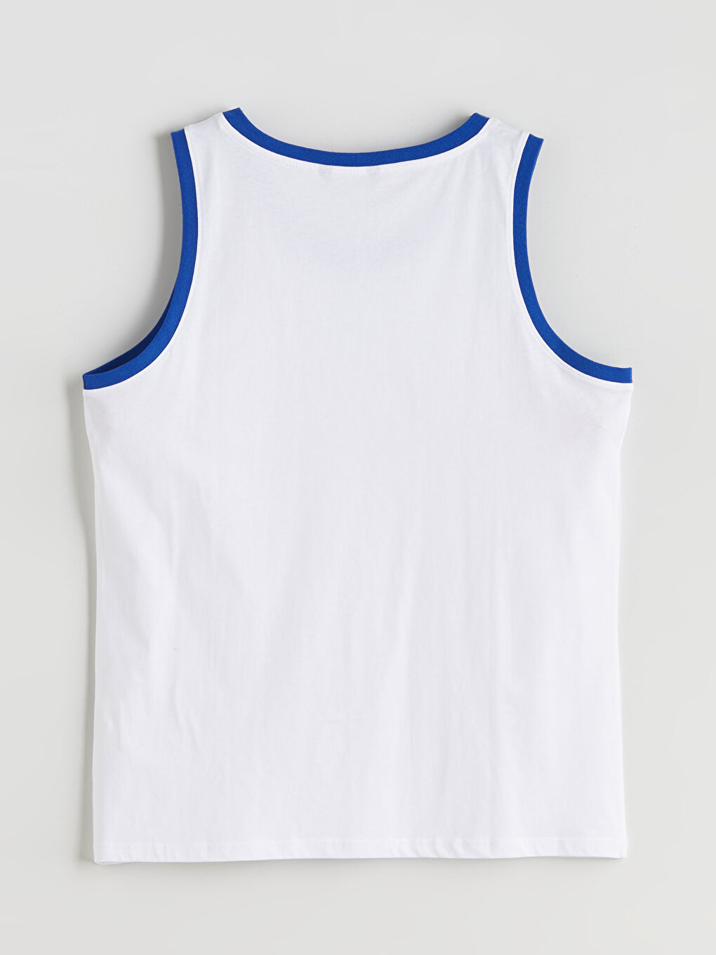 Ekru Bisiklet Yaka Erkek Kolsuz Tişört-5