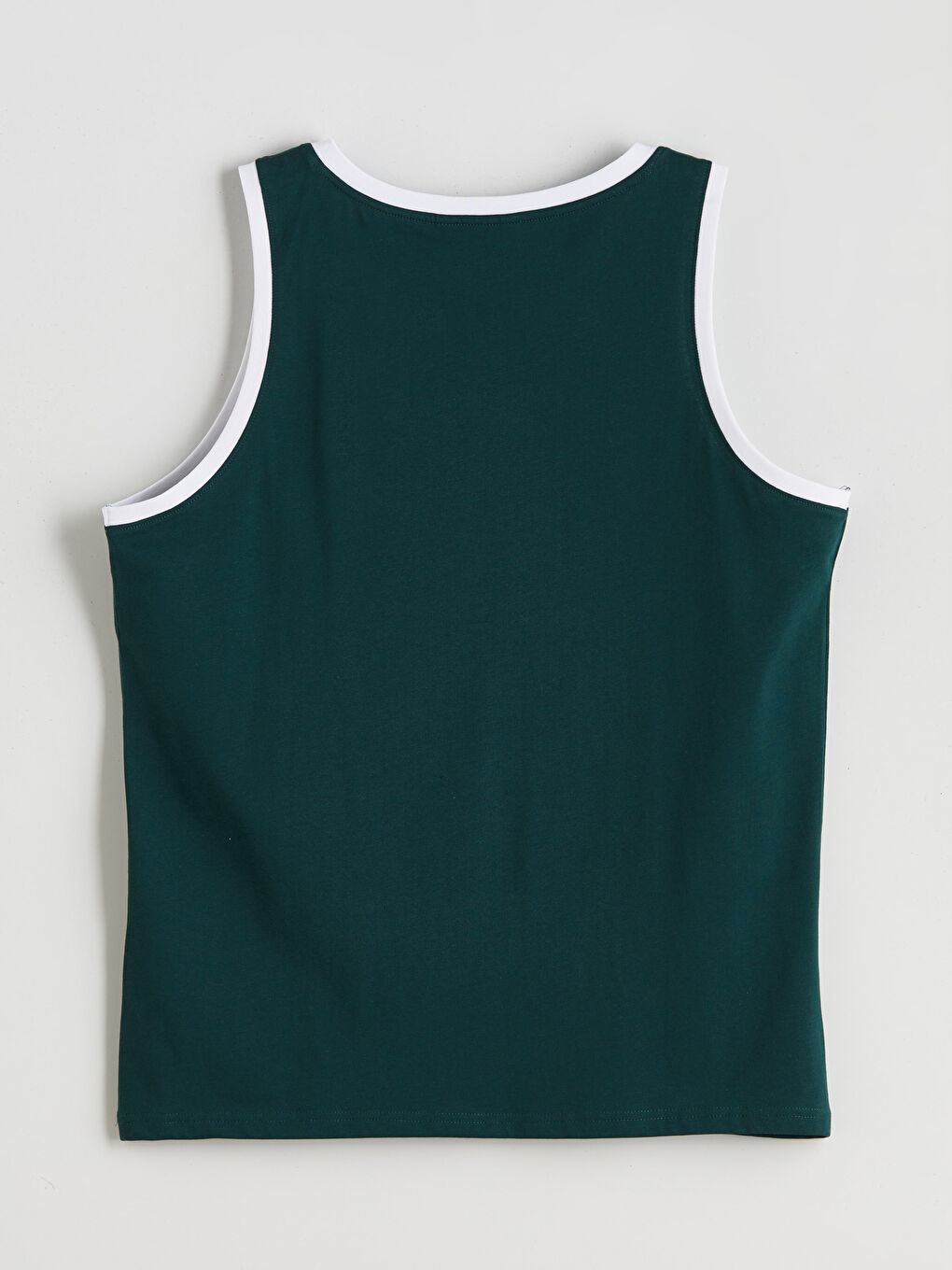 Yeşil Bisiklet Yaka Erkek Kolsuz Tişört-5