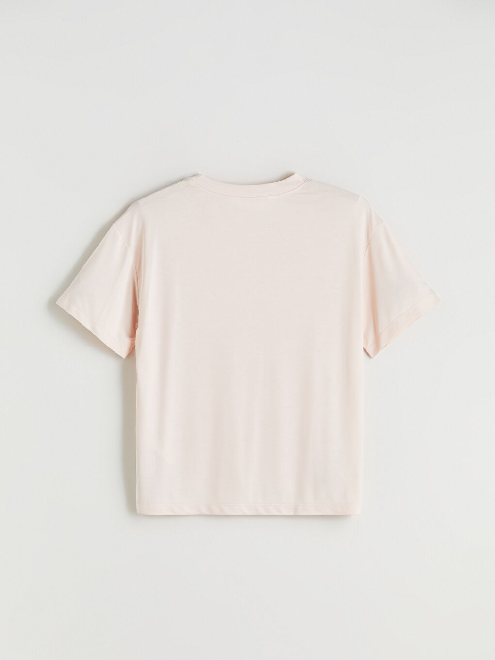 Pembe Bisiklet Yaka Kadın Pijama Üstü-5