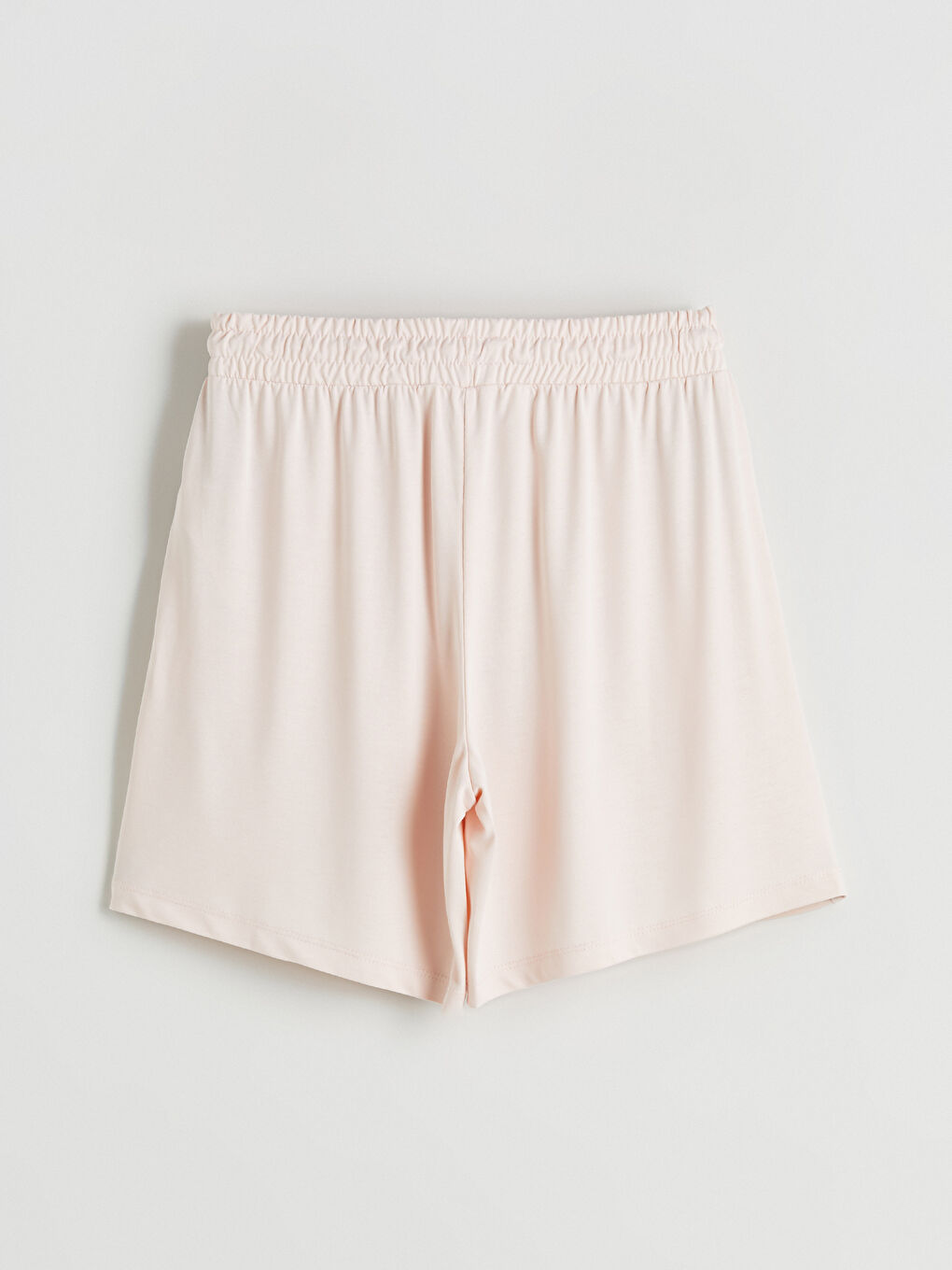 Pembe Beli Lastikli Kadın Şort Pijama Altı-5