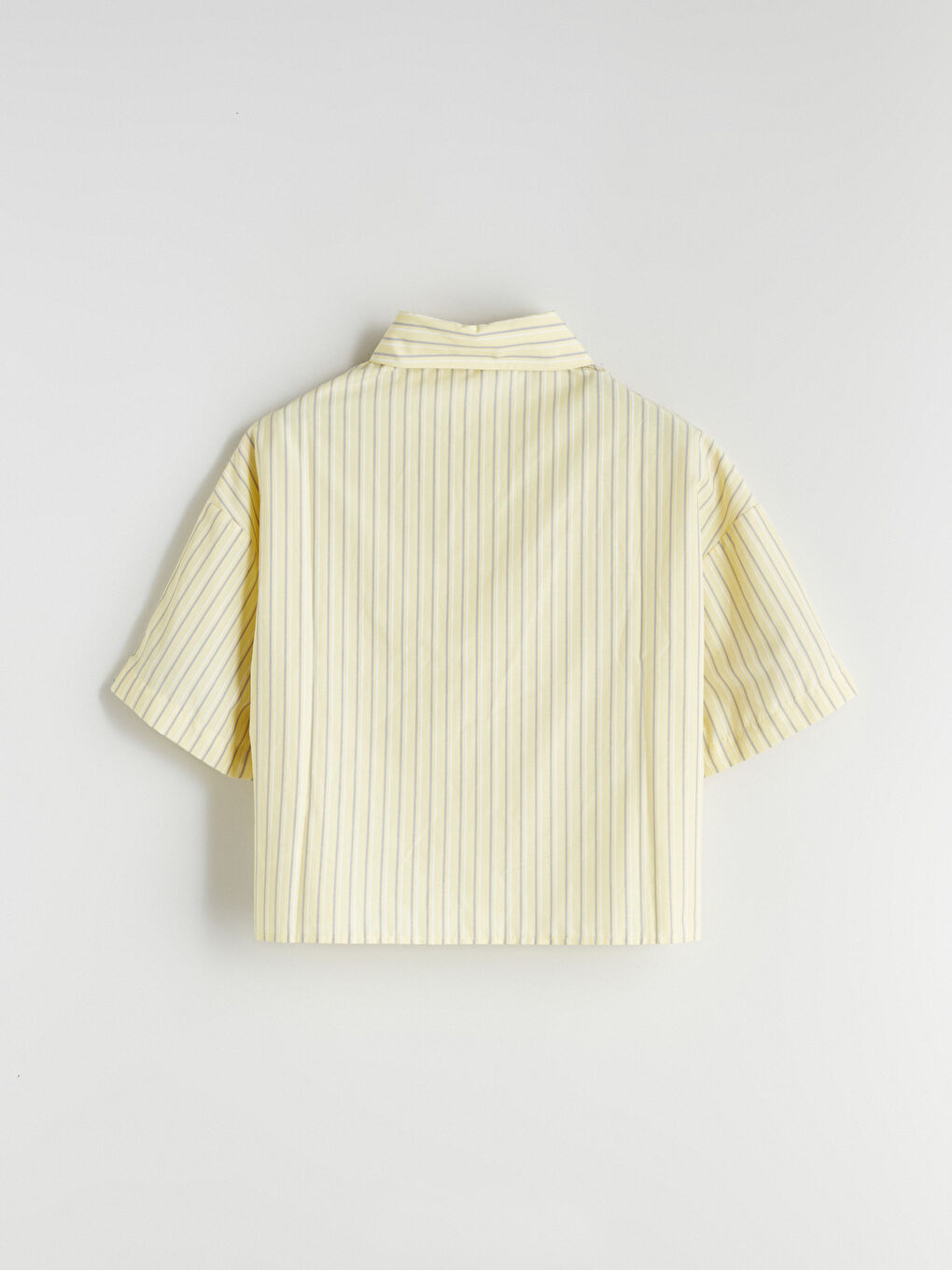 Sarı Çizgili Kadın Pijama Üstü ve Büstiyer 2'li-8