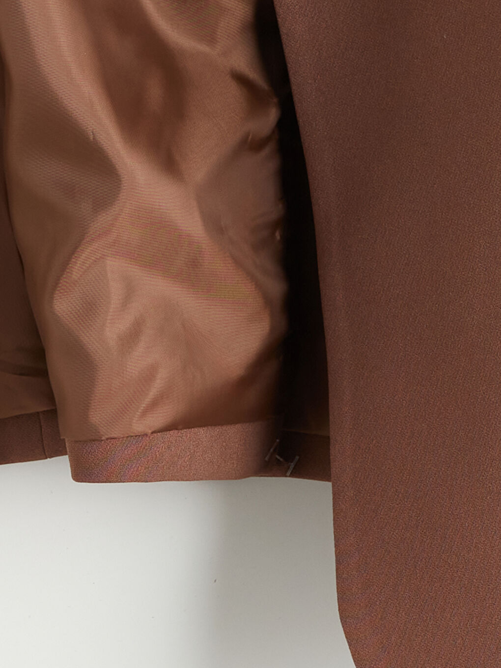 Kahverengi Beli Kemerli Kadın Blazer Ceket-6