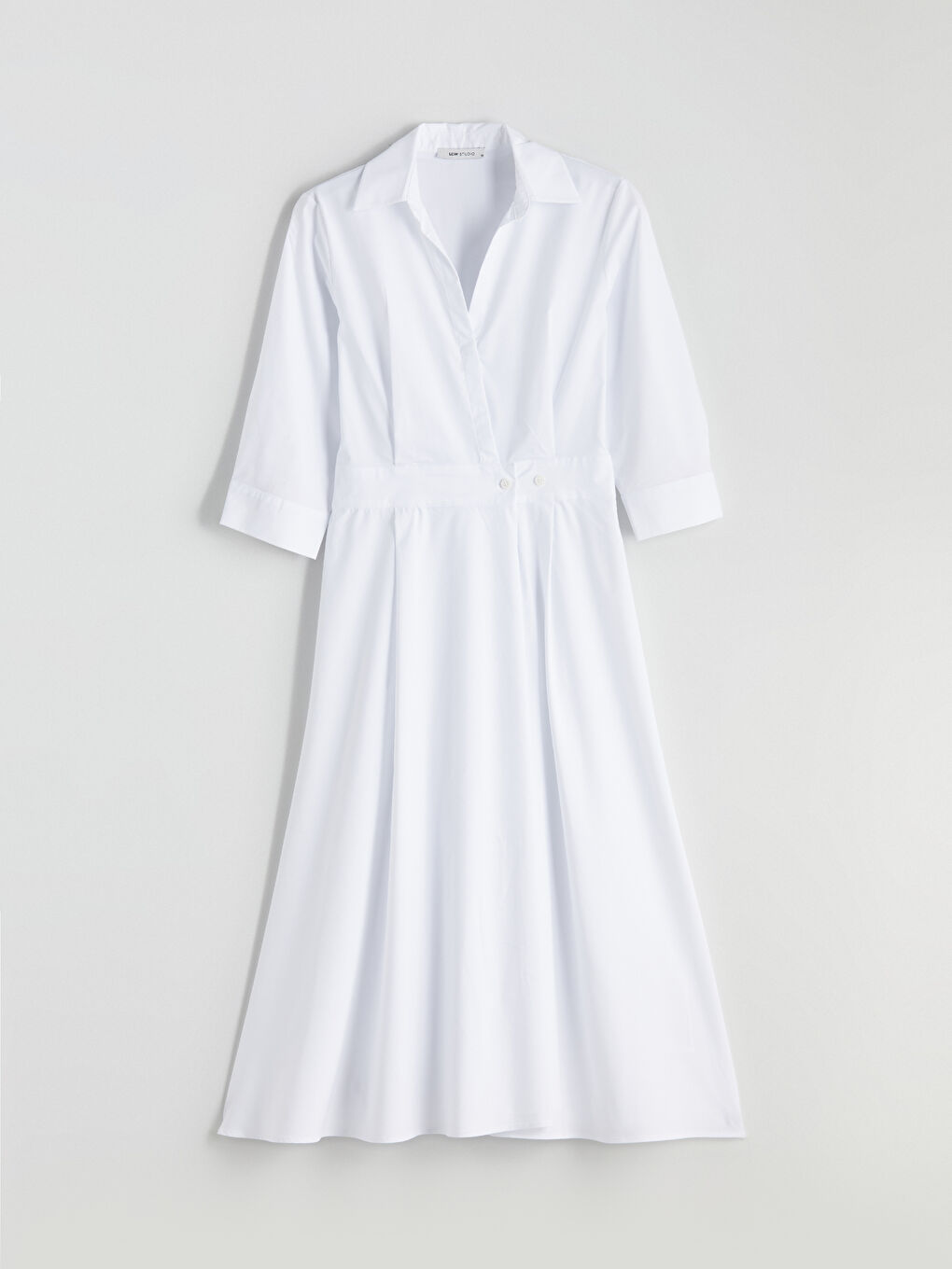 LCWAIKIKI Classic Woman WHITE Shirt Dress -S5RY56Z8-Q6K