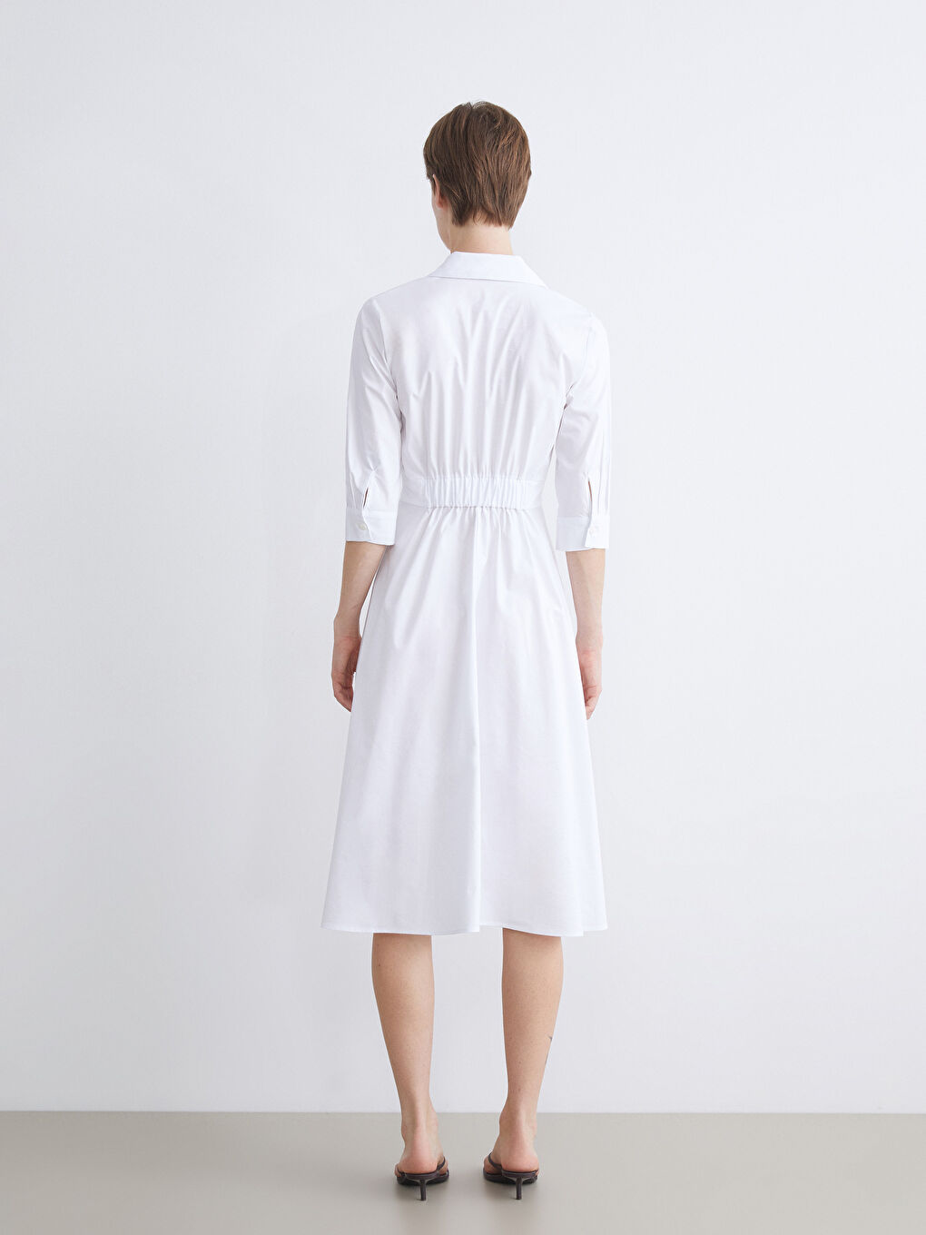 LCWAIKIKI Classic Woman WHITE Shirt Dress -S5RY56Z8-Q6K