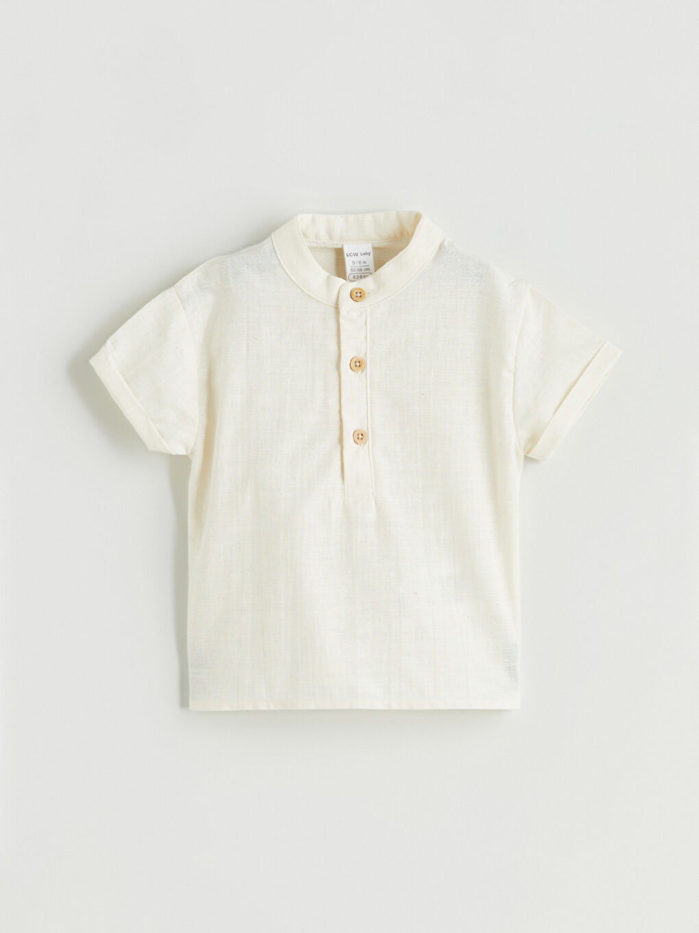 Bej Hakim Yaka Erkek Bebek Gömlek